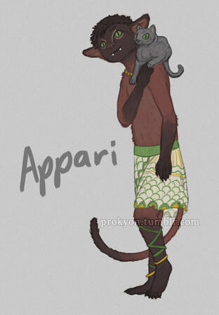 Appari (&quot;a-thar-ee&quot;) the god of children, protection, wetlands, new growth, innocence and discovery.
