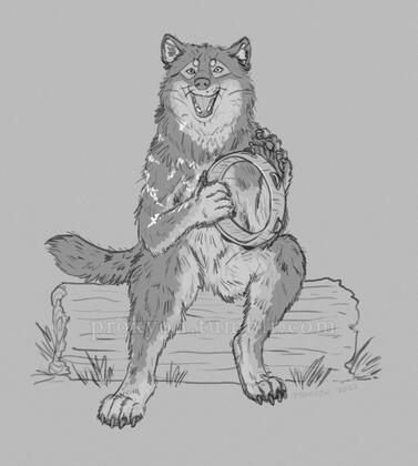 Kass by the fire (Steel the Wolf)